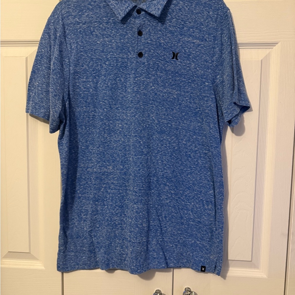 Hurley Men's Heathered Blue Polo Shirt